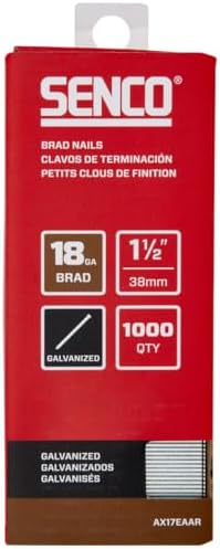 Sestavené spojovací prvky |   Ax17Eaar 1-1/2″ 18 Gauge bradové hřebíky, pozinkovaný povrch, balení 1 000 kusů Sestavené spojovací prvky Sestavené spojovací prvky