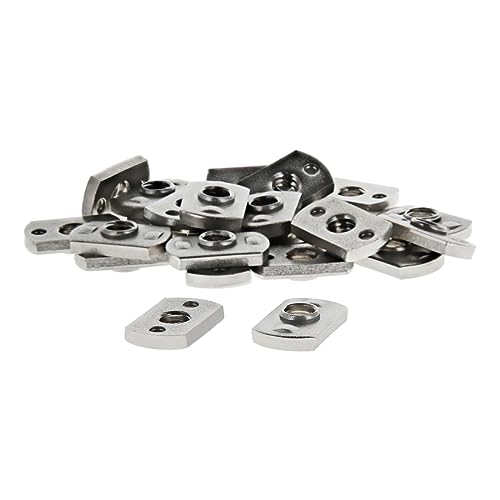 T-matice |   8020, 3686, 15 Série Nerezová Ocel Ss 1/4-20 Centrové Kluzné Ekonomické T Matice Hardware Matice pro 1,5″ Hliníkové Extruze (25 Balení) T-matice T-matice