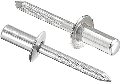 Rivety |   Slepé nýtky, nýtky z nerezové oceli 304, táhnoucí nýtky, jádro pro dekoraci, průměr 6,4 mm, délka úchopu 14 mm, uzavřený konec, stříbrný tón, 25 kusů Rivety Rivety